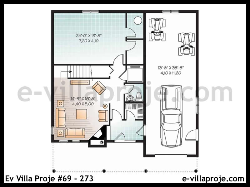 Ev Villa Proje #69 - 273 Çelik Ev Projesi - Görsel 3
