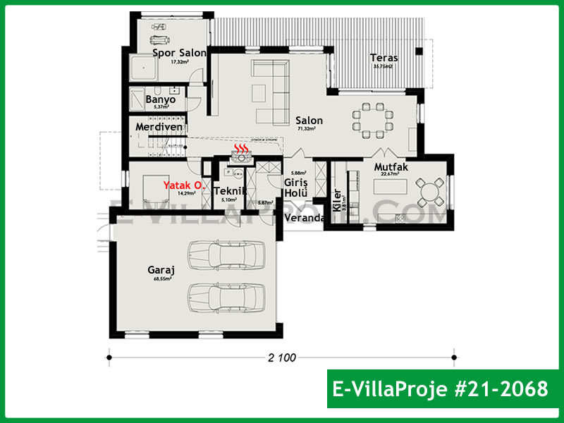 Ev Villa Proje #21 - 2068 Çelik Ev Projesi - Görsel 2