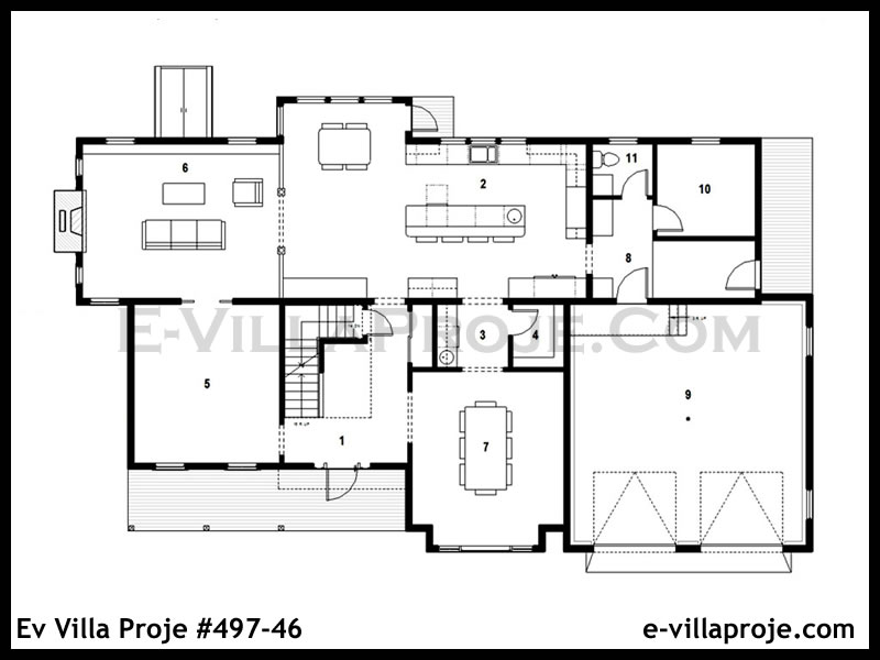 Ev Villa Proje #497 - 46 Çelik Ev Projesi - Görsel 2