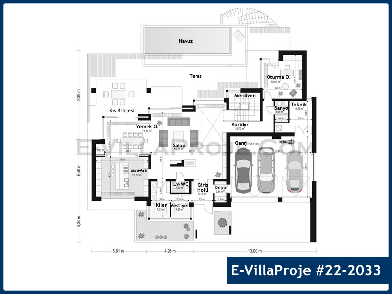 Ev Villa Proje #22 - 2033 Çelik Ev Projesi - Görsel 2