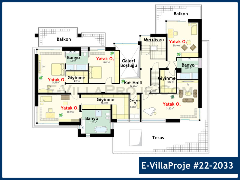 Ev Villa Proje #22 - 2033 Çelik Ev Projesi - Görsel 3