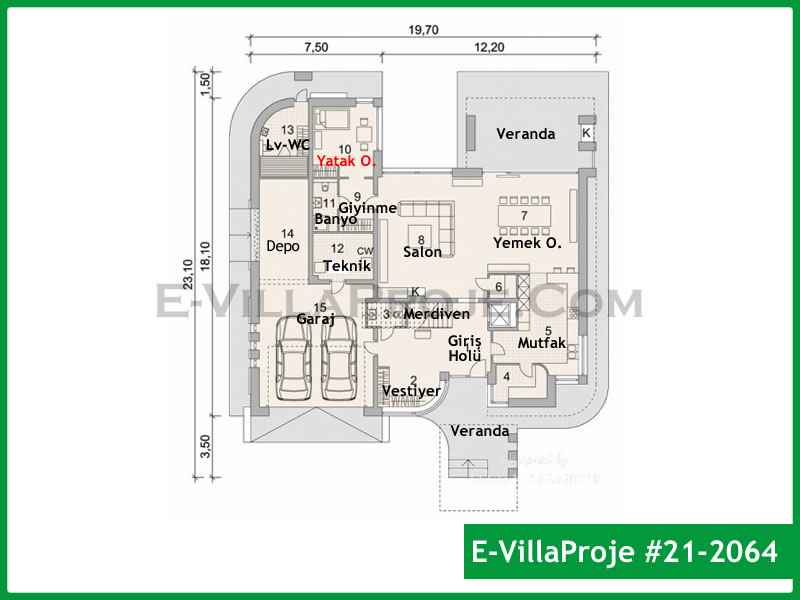 Ev Villa Proje #21 - 2064 Çelik Ev Projesi - Görsel 2