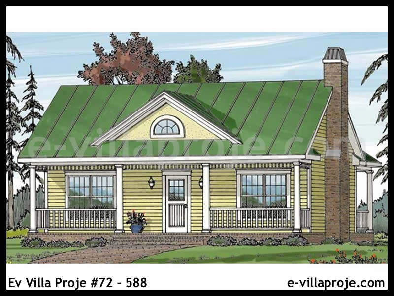 Ev Villa Proje #72 - 588 Çelik Villa Projesi 3D Mimari Tasarımı