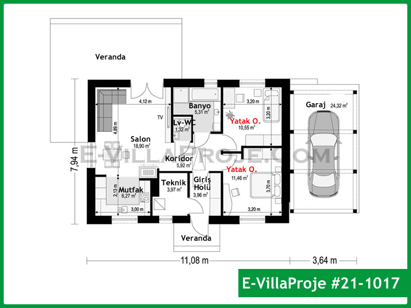 Ev Villa Proje #21 - 1017 Çelik Ev Projesi - Görsel 2