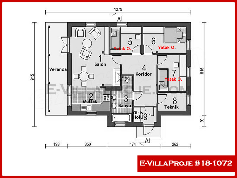 Ev Villa Proje #18 - 1072 Çelik Ev Projesi - Görsel 2
