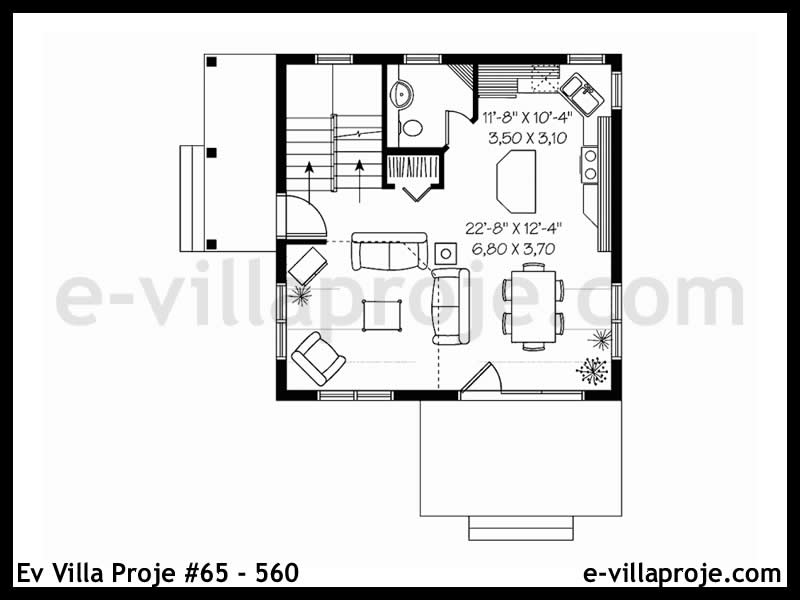 Ev Villa Proje #65 - 560 Çelik Ev Projesi - Görsel 2